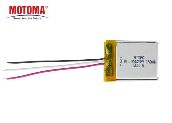Verfolger-Lithium-Batterien 160mah 3.7V fertigten die genehmigte Größe ISO9001 besonders an